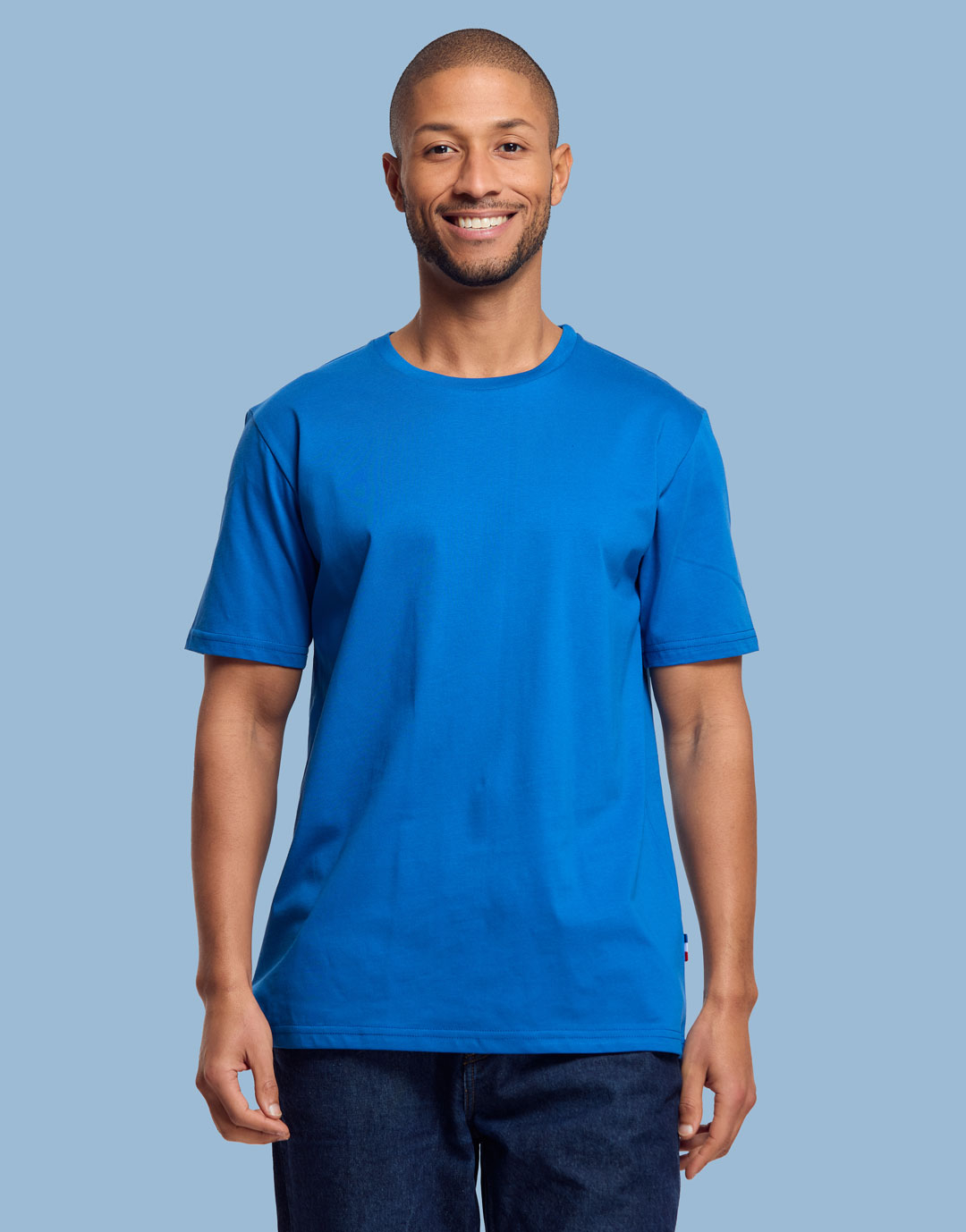 T-shirt homme coton bio personnalisable Descartes Bleu royal